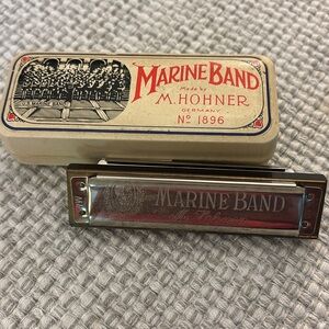 Vintage Marine Band Harmonica by M. Hohner is a rare find!!